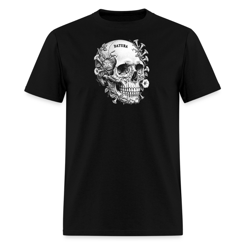 DATURA Carved Skull (Poisonous Flowers) - black