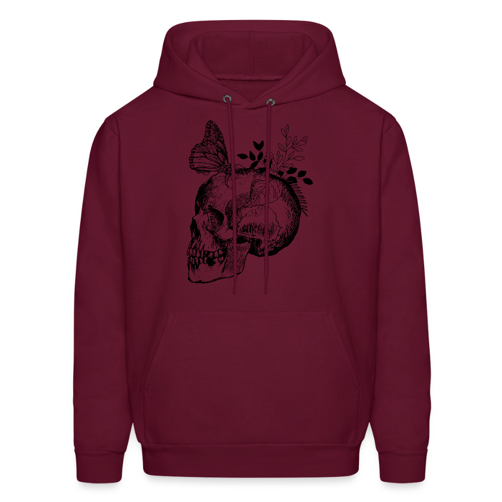 Skullterfly Hoodie Reverse - burgundy