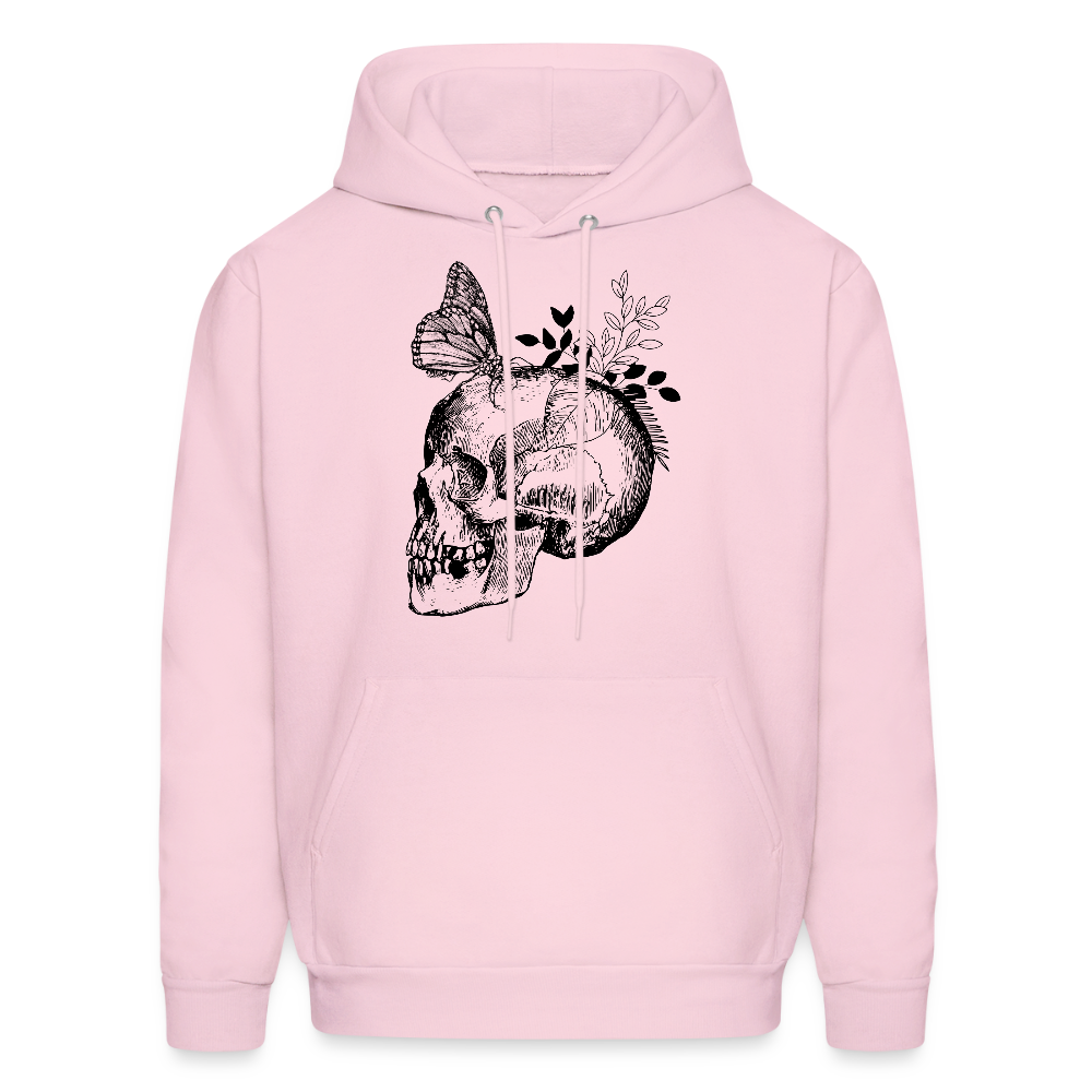 Skullterfly Hoodie Reverse - pale pink