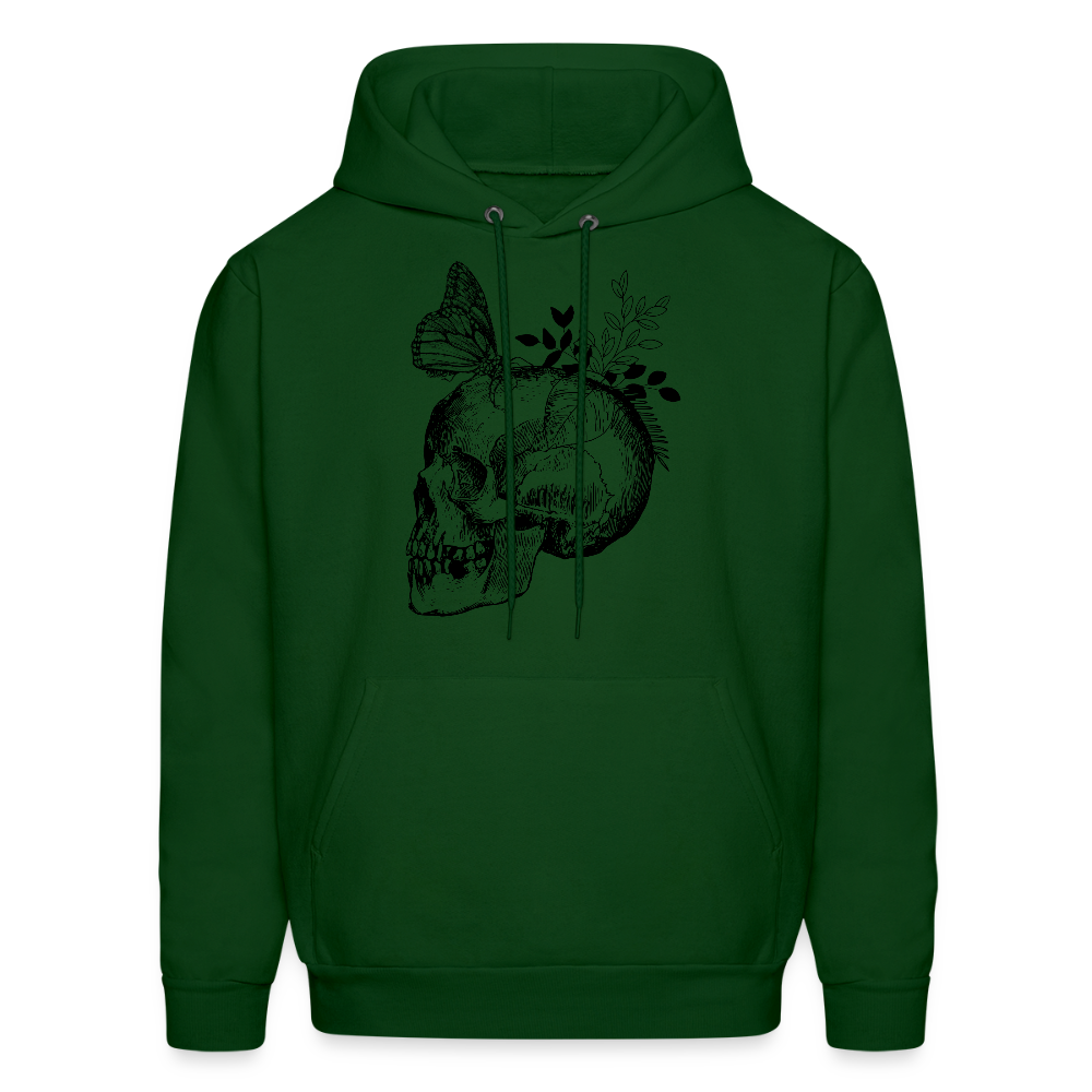 Skullterfly Hoodie Reverse - forest green