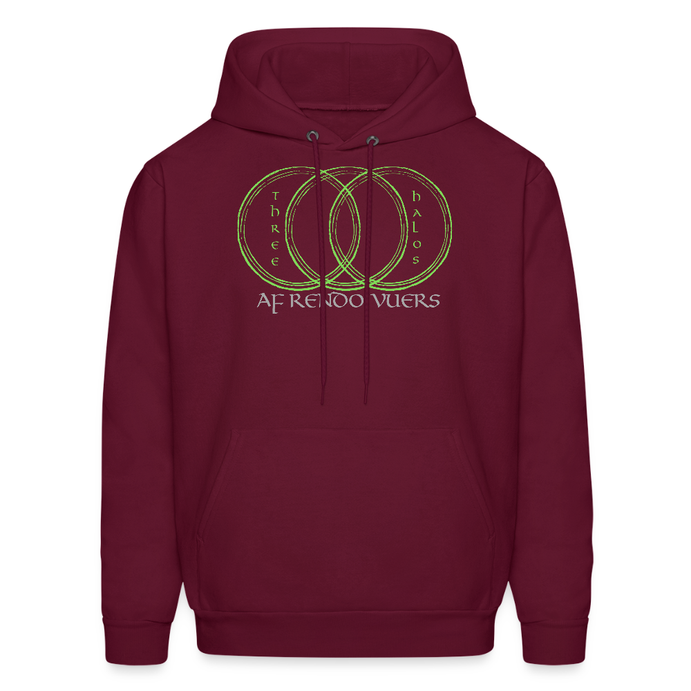 ThreeHalos Logo Hoodie - burgundy