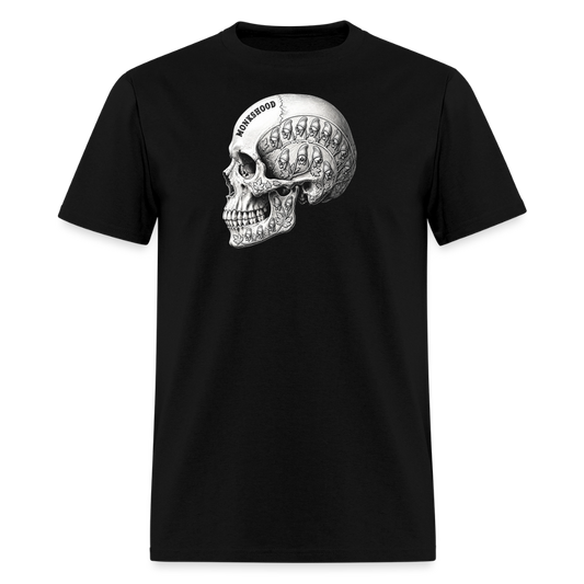 MONKSHOOD Carved Skull (Poisonous Flowers) - black